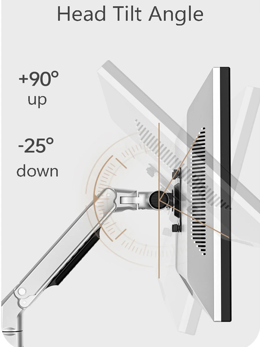 V63WT / XSJ8013WT Wall Mount Laptop Holder Ultra Long Arm Mechanical Spring Full Motion 2 in 1 Laptop Monitor Holder Lapdesk