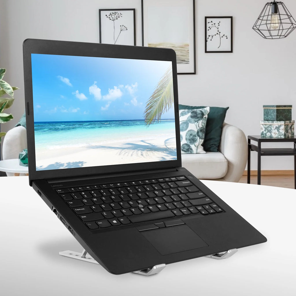 Adjustable Laptop Stand, Laptop Holder Riser, Computer Tablet Stand, 6 Angles Adjustable Aluminum Ergonomic Foldable Desktop Holder, Ventilated Cooling Notebook Stand for 10-15.6” Laptoptablet