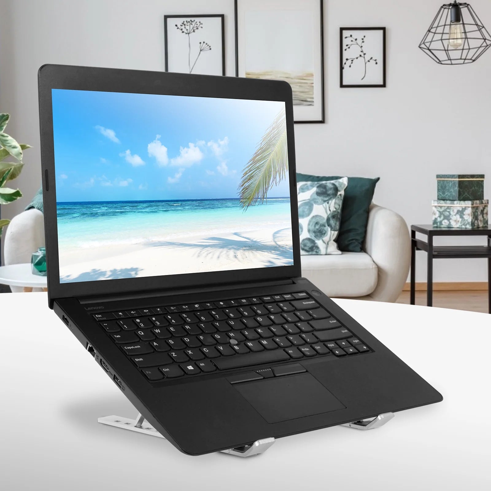 Adjustable Laptop Stand, Laptop Holder Riser, Computer Tablet Stand, 6 Angles Adjustable Aluminum Ergonomic Foldable Desktop Holder, Ventilated Cooling Notebook Stand for 10-15.6” Laptoptablet
