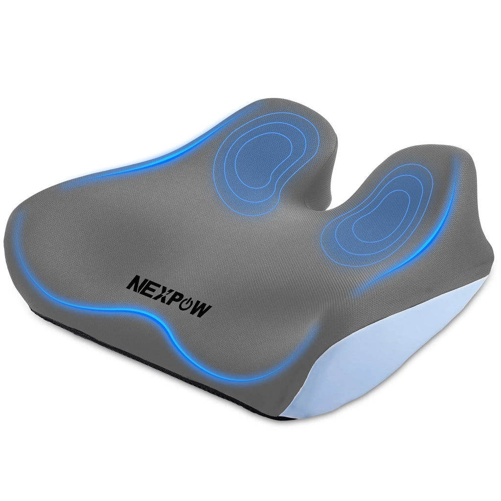 Memory Foam Seat Cushion Cooling Gel Butt Pillow for Tailbone Pain Relief - Chair Cushion,Car Seat Cushion,Butt Pillow