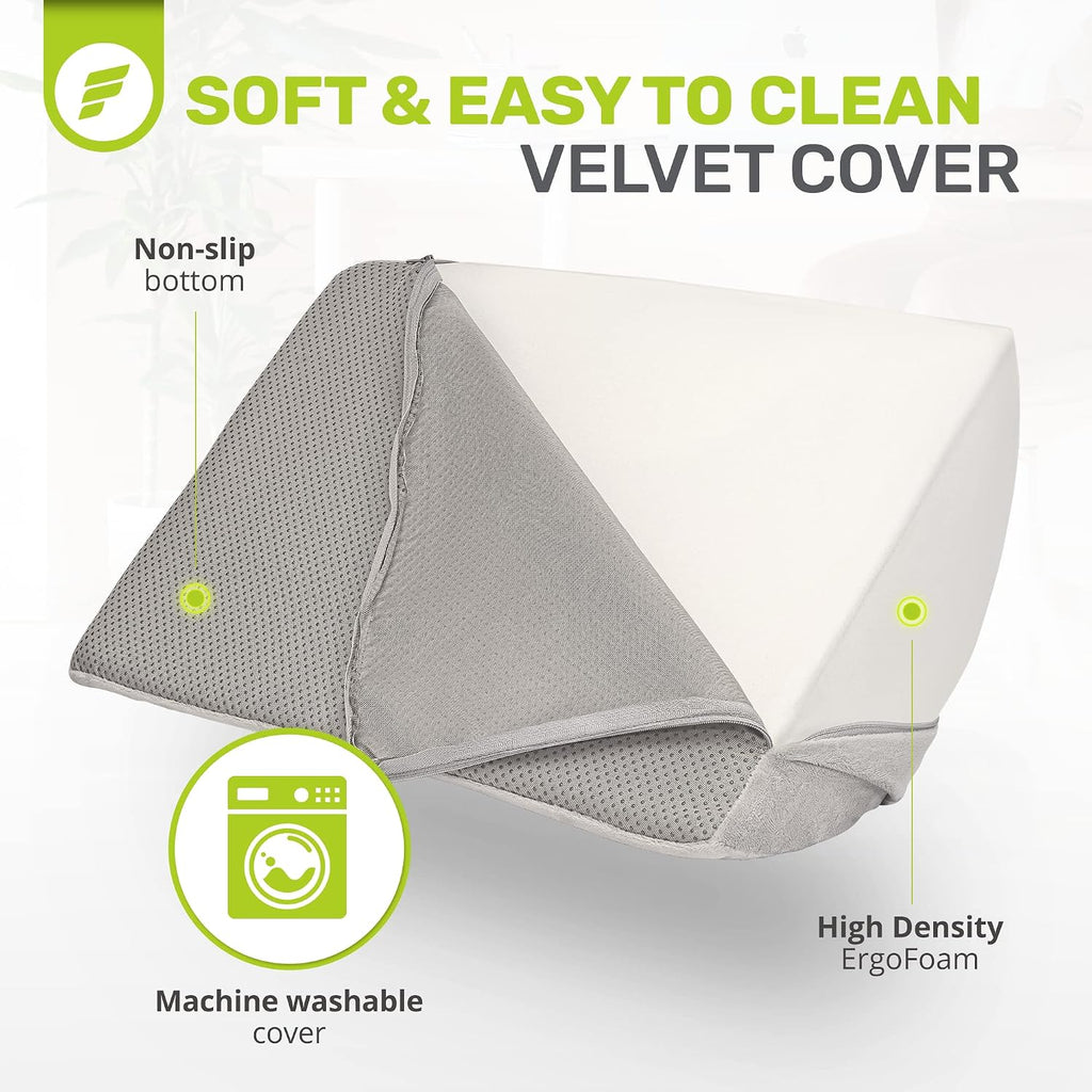 Foot Rest for under Desk at Work - Chiropractor Endorsed 2In1 Adjustable Premium under Desk Footrest - Ergonomic Desk Foot Rest with High-Density Compression-Resistant Velvet Soft Foam (Grey)