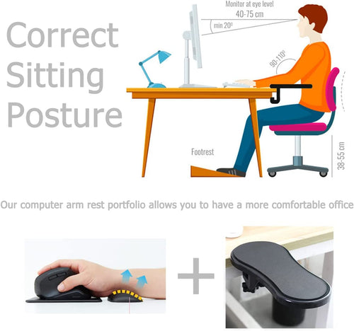Armrest Support,Keyboard Wrist Rest Pad,With Mouse Wrist Cushion Support for Office Adjustable Wrist Rest Extender,Wrist Support Pads for Keyboard and Mouse Ergonomic Design Arm Rest Pad