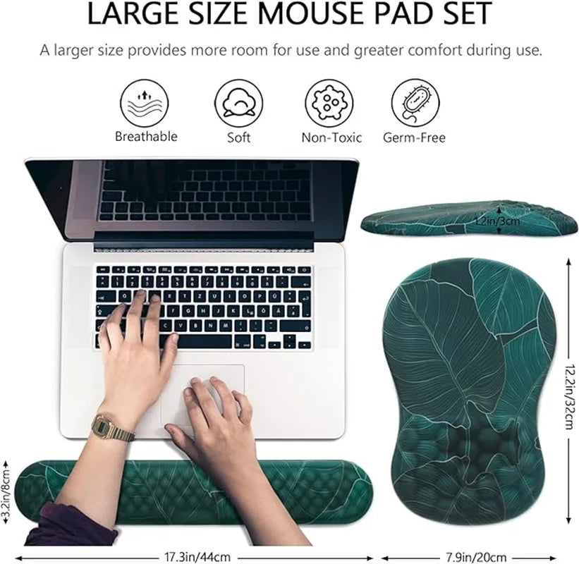 Wrist Mouse Pad Ergonomic Mice Pad Memory Foam Wrist Rest Support Pain Relief